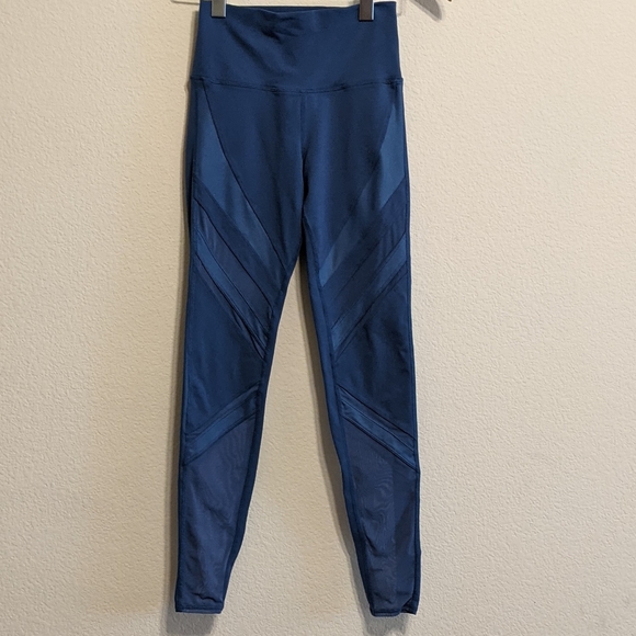 Alo Yoga Blue Epic Mesh Moto Leggings X-small - Picture 1 of 7